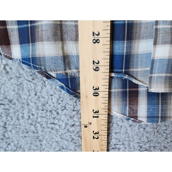 Plains Westernwear Multicolor Plaid Rodeo Cowboy Pearl Snap Shirt Size Small - Picture 7 of 12